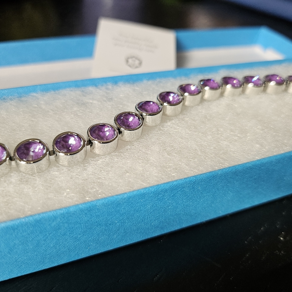 Touchstone Crystal Purple Ignite Ice Braclet New In Box - Picture 5 of 12